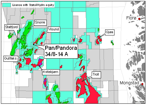 Pan/Pandora gas/oil discovery south of the Visund field in the North Sea ~ courtesy of StatoilHydro