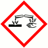 COSHH corrosive symbol